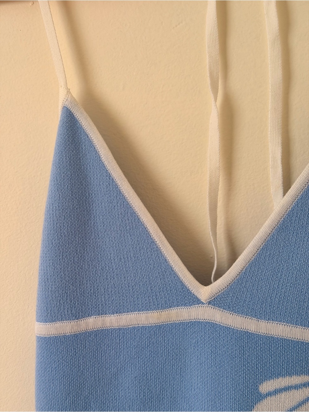 Light Blue Shell-Print Mini Dress - Picture 2 of 9